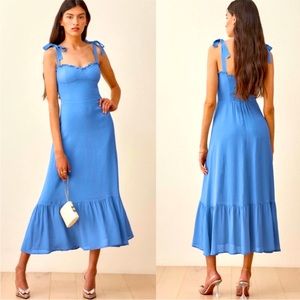 NWT Reformation Nikita Dress Azure Size 2